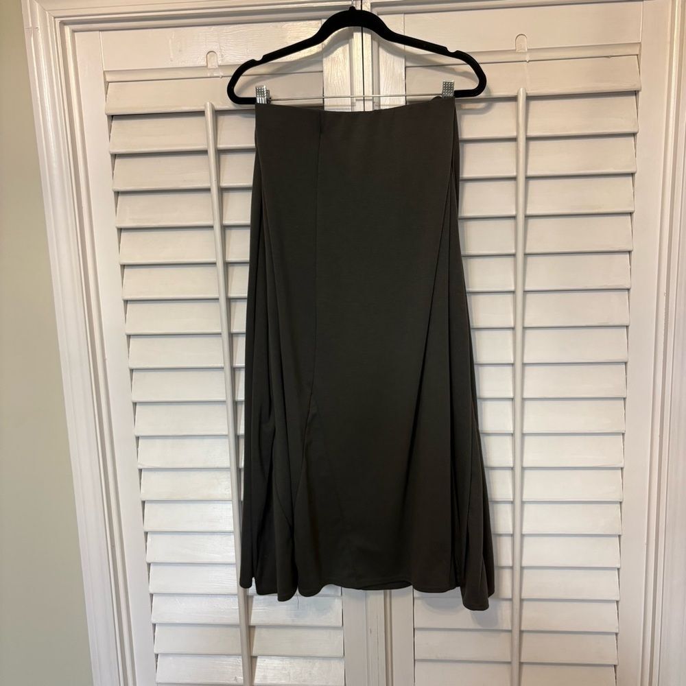 Ellos Gray Midi Pull‎ On Skirt Size 5X (38/40)